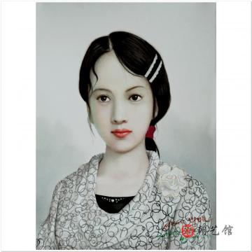 朴仁建《永顺肖像》朝鲜国画