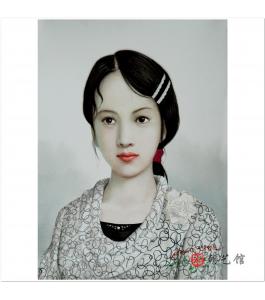 朴仁建《永顺肖像》朝鲜国画