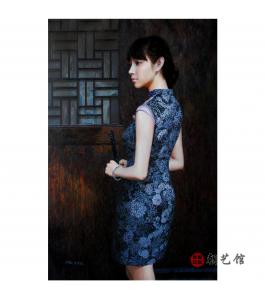 徐永镇《回眸》朝鲜油画