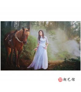 柳泰永《清晨》朝鲜油画-xyg-1-21