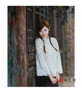 安德永《巧笑倩兮》朝鲜油画