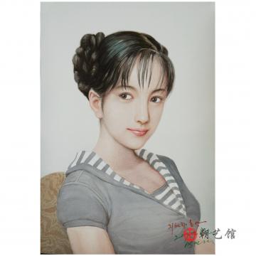 朴仁建《“池贤花”肖像》朝鲜国画