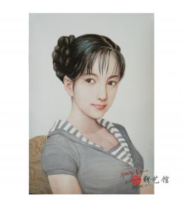 朴仁建《“池贤花”肖像》朝鲜国画