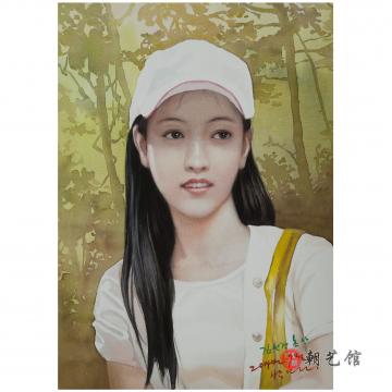 朴仁建《“金仙京”肖像》朝鲜国画