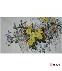 洪有成《秋色》朝鲜国画--ph