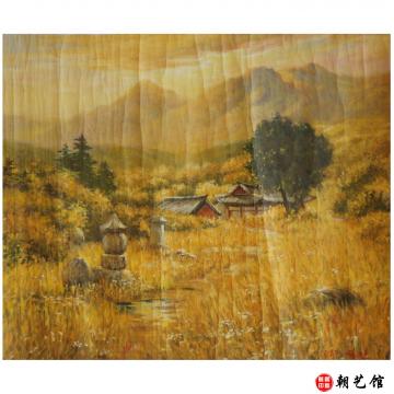 金丈憨《古亭》朝鲜油画-XG3