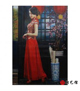 黄基虎《闭月羞花》朝鲜油画-lw