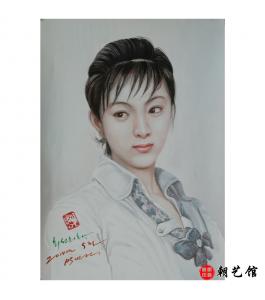 朴仁建《崔善姬肖像》朝鲜水彩