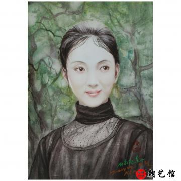 朴仁建《徐慧兰肖像》朝鲜水彩