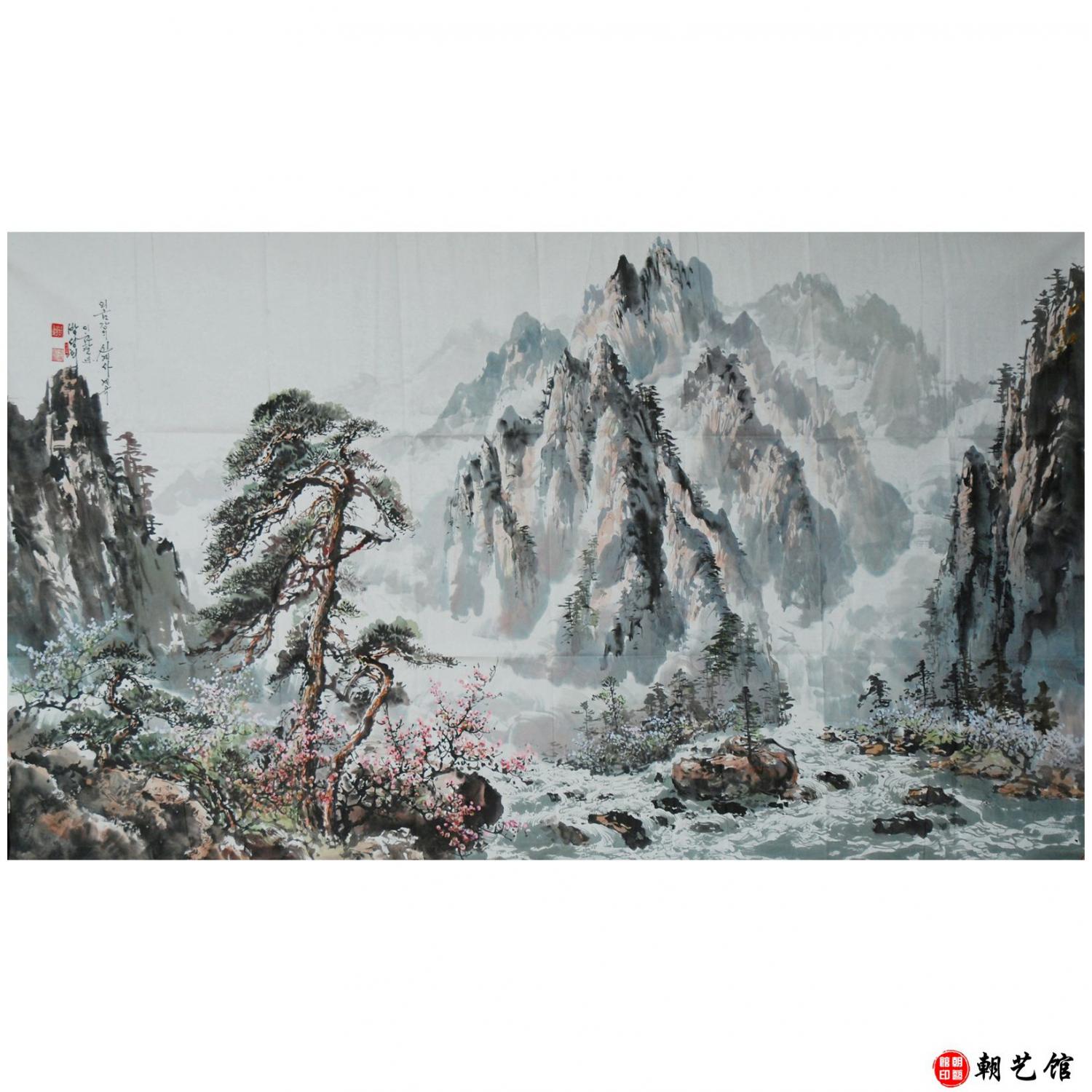 方成姬《外金刚》朝鲜国画---DU18-P522