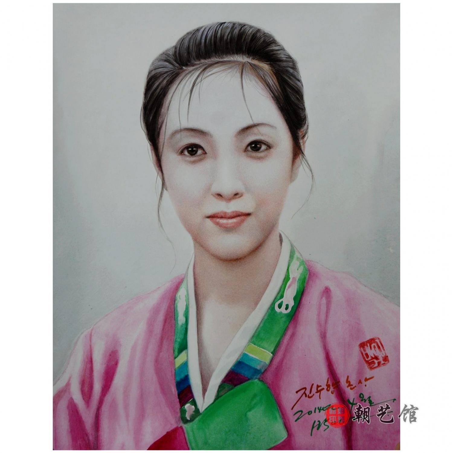 朴仁建《秦秀香》朝鲜国画