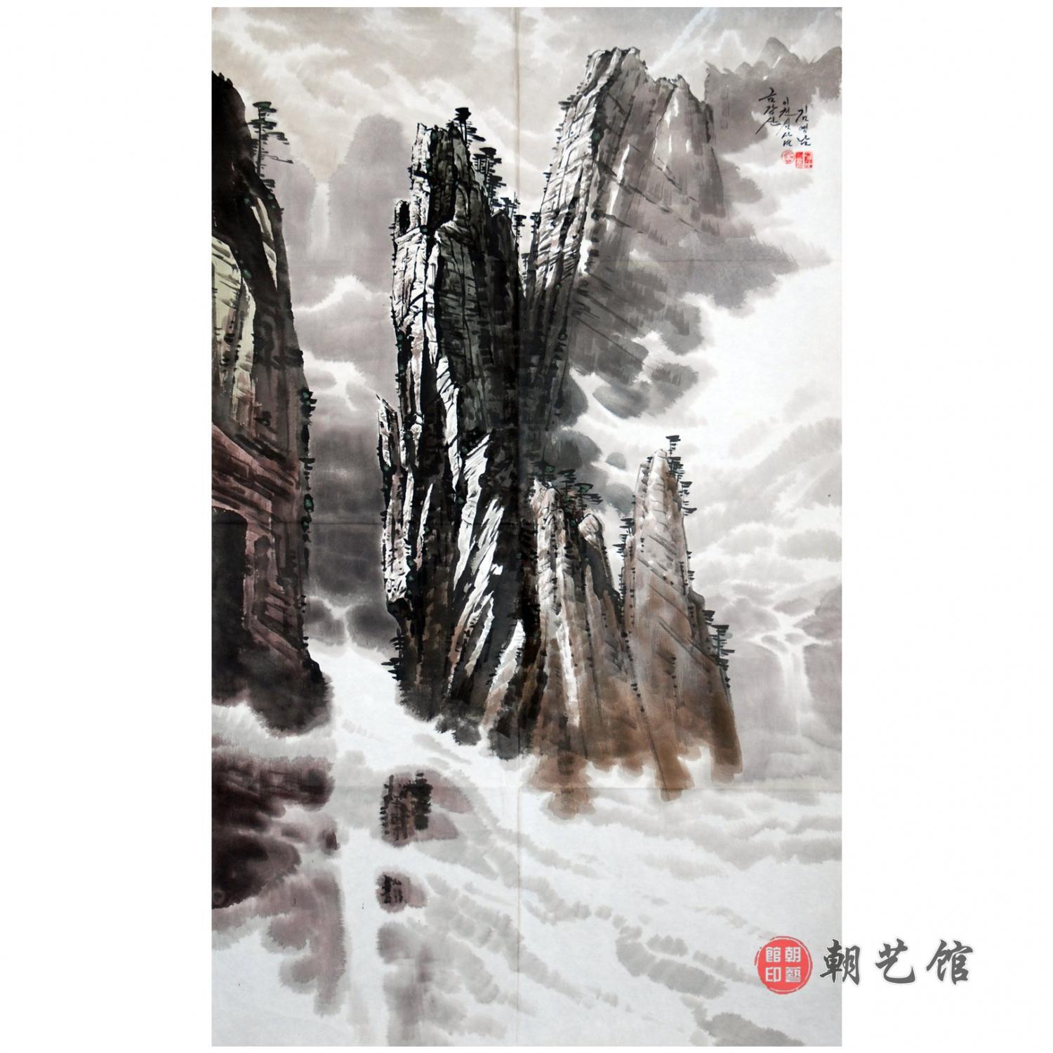金英男《金刚山》朝鲜国画-wpp10