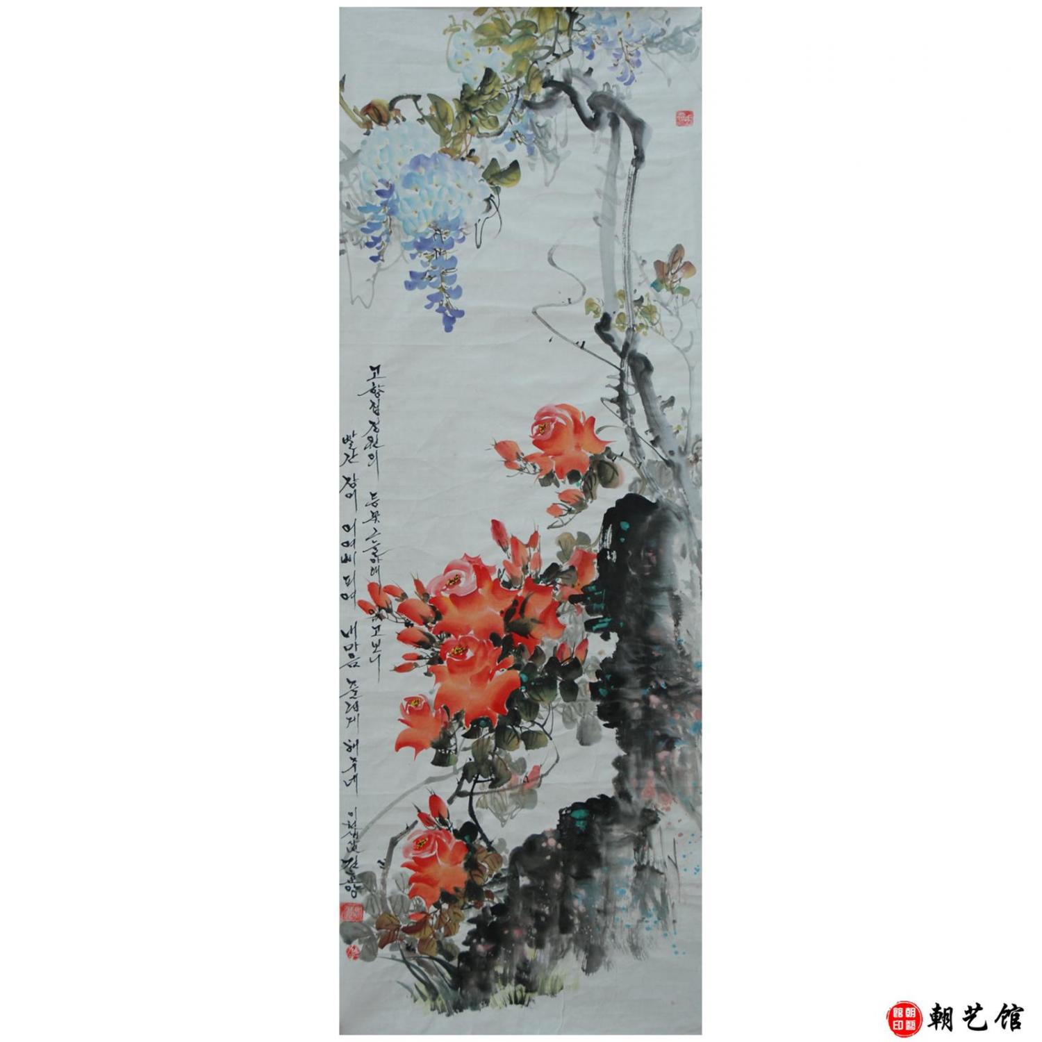 金春阳《春季》朝鲜国画