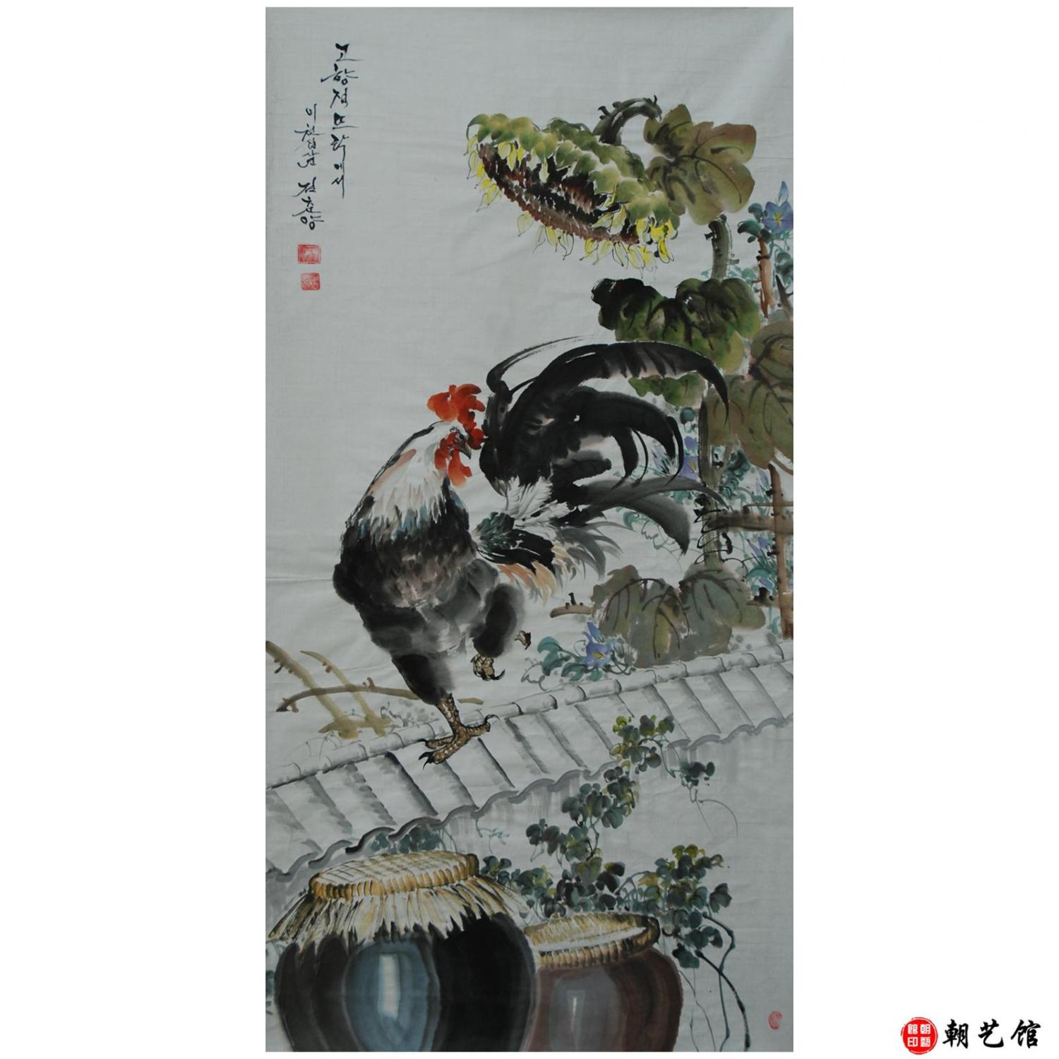 金春阳《故乡》朝鲜国画