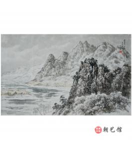 金英男《冬》朝鲜国画-jdzx