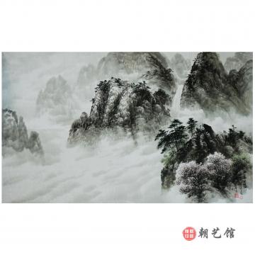 金英男《妙香山佛影台》朝鲜国画