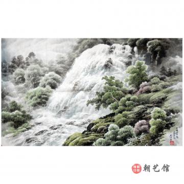 张美琼《黎明水的春天》朝鲜国画