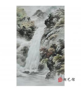 金英男《枫叶季节》朝鲜国画-jdzx