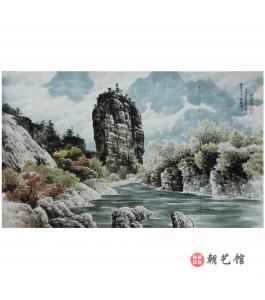 金英男《金刚山的明镜台》朝鲜国画