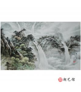 金英男《妙香山上元洞》朝鲜国画