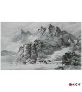张美琼《七宝山的夏》朝鲜国画-dang1