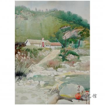 李金淑《九月山》朝鲜水彩-jg2-1