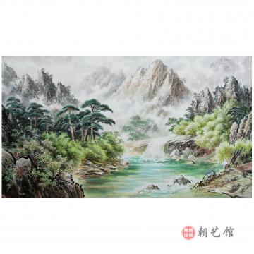 佚名《峡谷的早晨》朝鲜国画