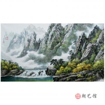 金今实《新阳峡谷》朝鲜国画-wpp14