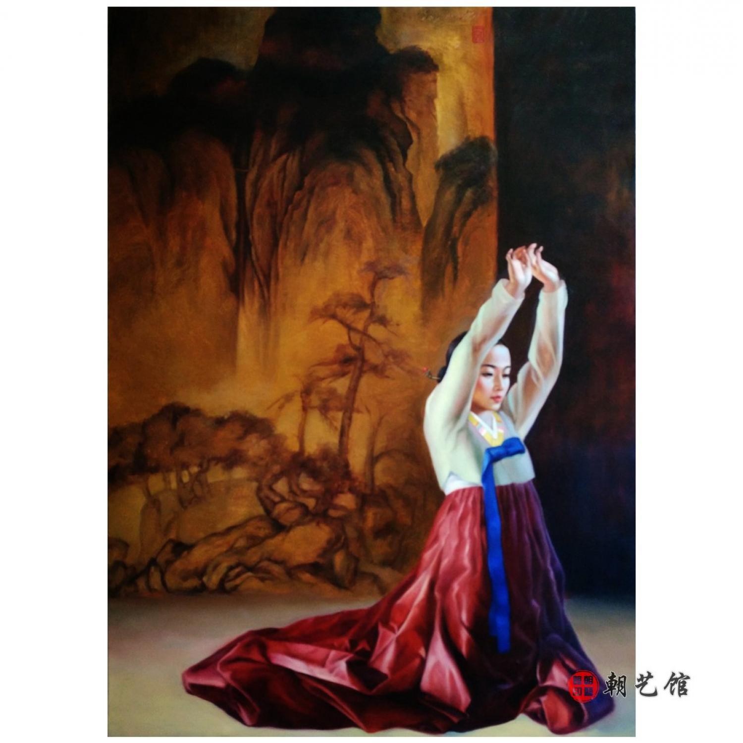 金哲男《愿》朝鲜油画