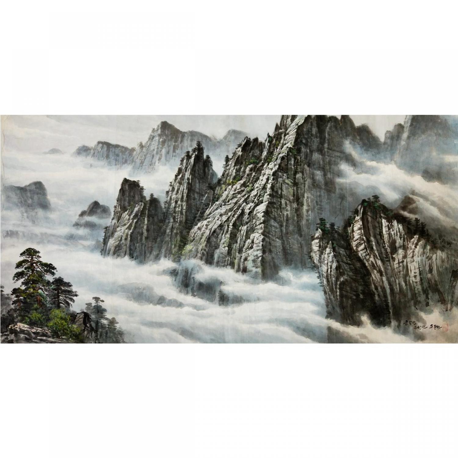 朱钟焕《金刚山》朝鲜国画-wpp18-1-5报价zy