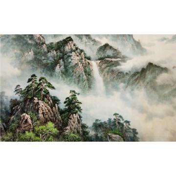 朱钟焕《山川的景色》朝鲜国画-1-5报价