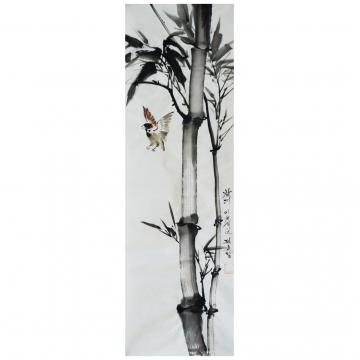 金春阳《竹子》朝鲜国画