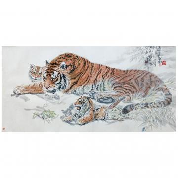 林波《情暖》朝鲜国画