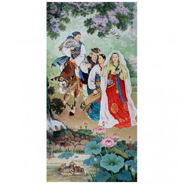 金炳男《春香》朝鲜国画-1112