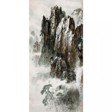 鲁善州《金刚山千瀑洞》朝鲜国画