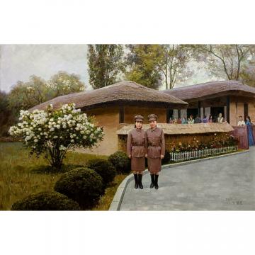 任明吉《万景台》朝鲜油画