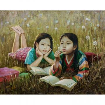 任明吉《希望》朝鲜油画