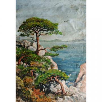 金行哲《迎客》朝鲜油画