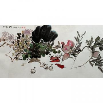 郑昶谟《秋天的风貌》朝鲜国画
