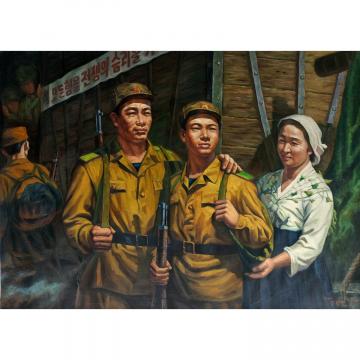 张光星《胜利》朝鲜油画