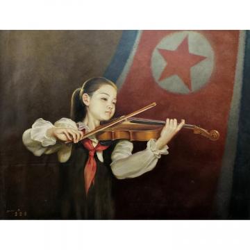 洪哲雄《颂歌》朝鲜油画