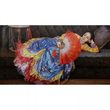 宏顺正《躺女》朝鲜油画KS