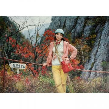 金英民《七宝山》朝鲜油画