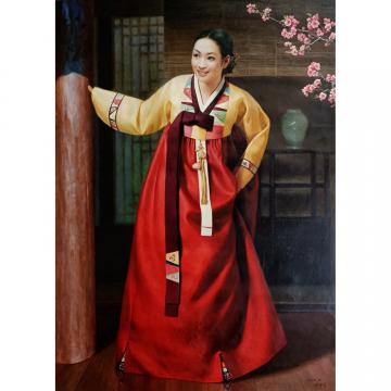金明浩《春来》朝鲜油画