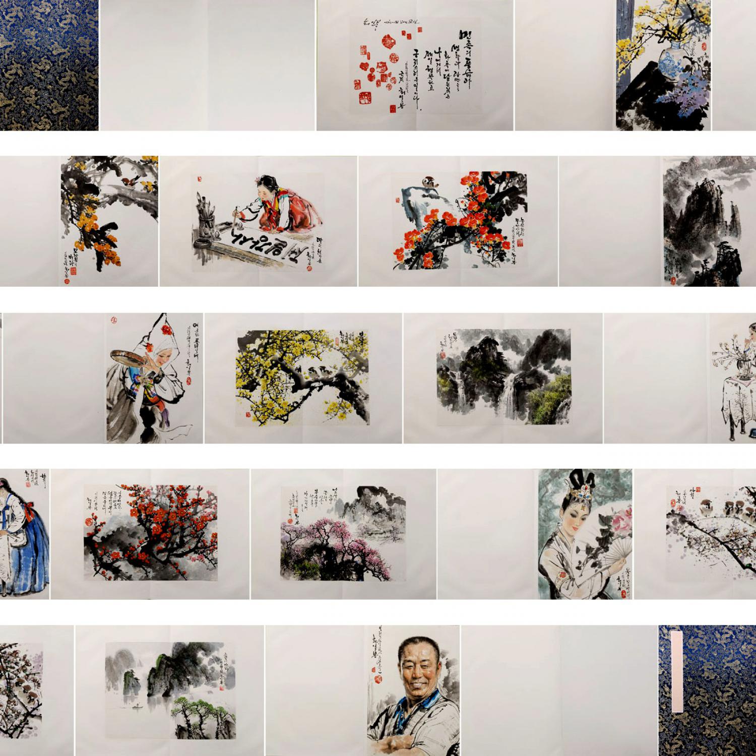 崔日峰《画风》朝鲜国画册页